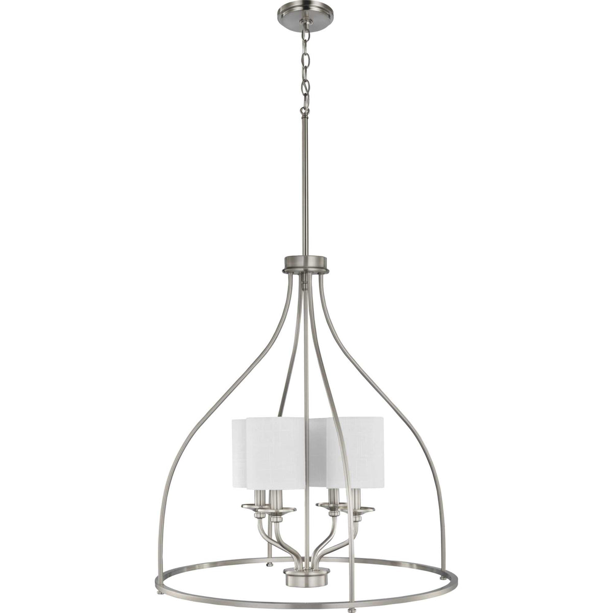 Progress Lighting Bonita 4-Light Brushed Nickel Transitional Chandelier