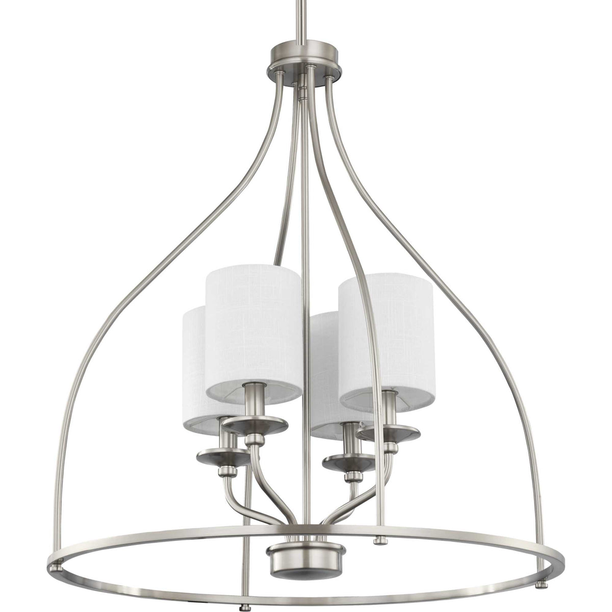 Progress Lighting Bonita 4-Light Brushed Nickel Transitional Chandelier