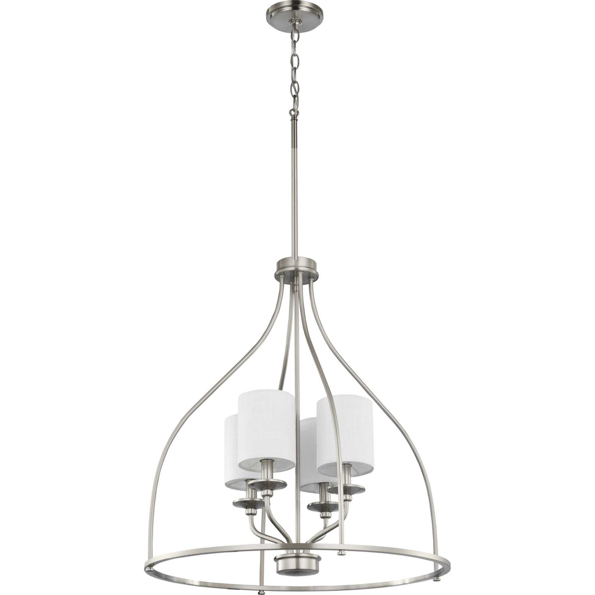 Progress Lighting Bonita 4-Light Brushed Nickel Transitional Chandelier