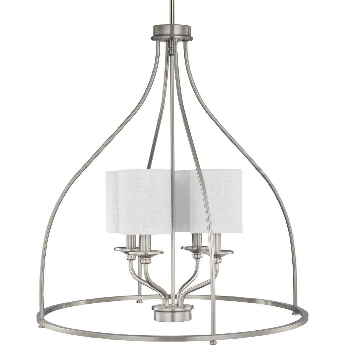 Progress Lighting Bonita 4-Light Brushed Nickel Transitional Chandelier