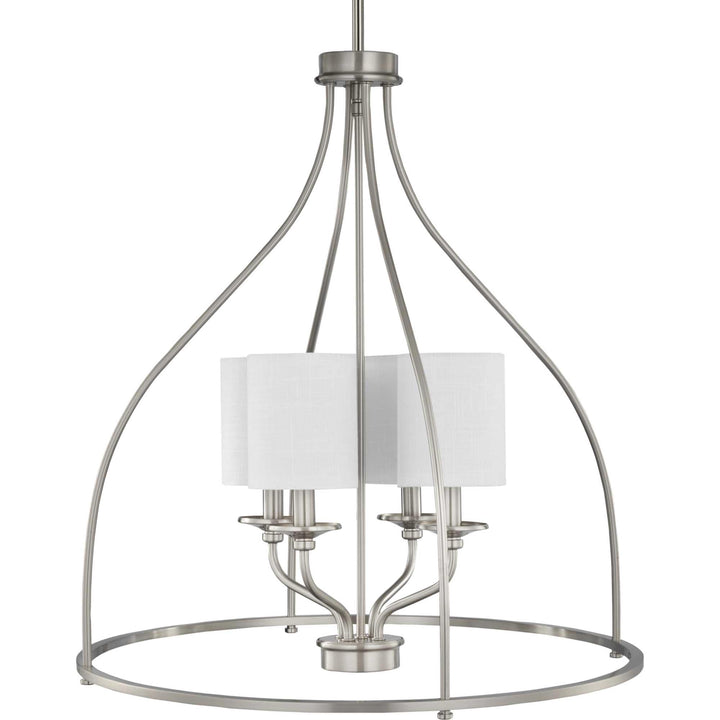 Progress Lighting Bonita 4-Light Brushed Nickel Transitional Chandelier
