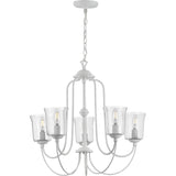 Progress Lighting Bowman 5-Light White Coastal Chandelier