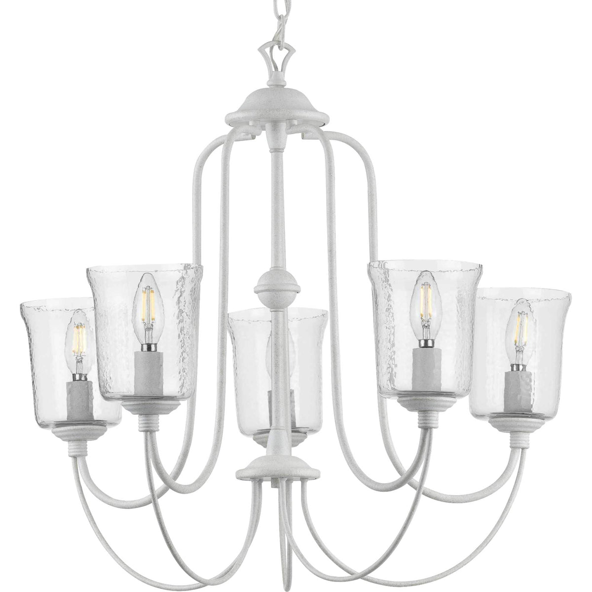 Progress Lighting Bowman 5-Light White Coastal Chandelier