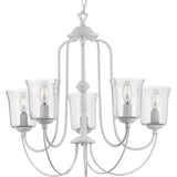 Progress Lighting Bowman 5-Light White Coastal Chandelier