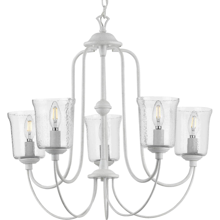 Progress Lighting Bowman 5-Light White Coastal Chandelier