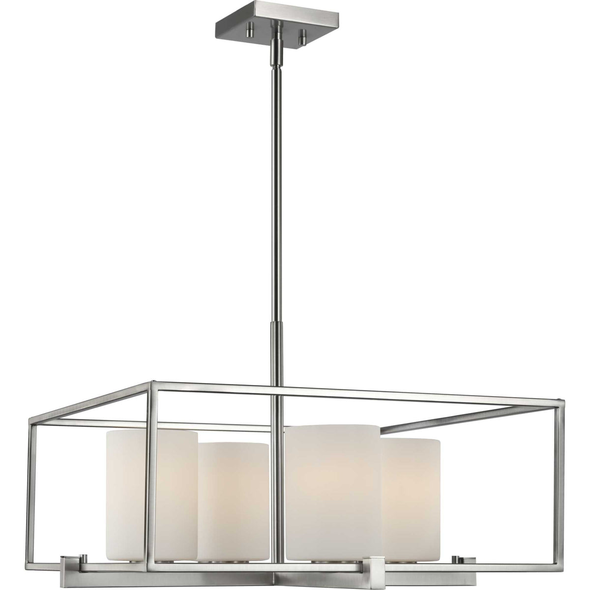 Progress Lighting Chadwick 4-Light Brushed Nickel Modern/Contemporary Chandelier
