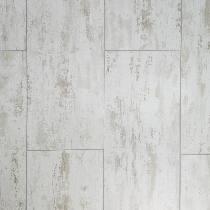 Abolos Birchwood Large Format White Beige 6-in x 18-in Matte Glass Wood look Wall Tile product image