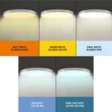 Project Source Adjustable Color Temperature 13-in Brushed Nickel LED Flush Mount Light