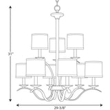 Progress Lighting Inspire 9-Light Brushed Nickel Transitional Chandelier