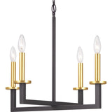 Progress Lighting Blakely 4-Light Black Modern/Contemporary Chandelier