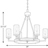 Progress Lighting Gresham 6-Light Black Transitional Chandelier