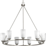 Progress Lighting Debut 9-Light Brushed Nickel Farmhouse Chandelier