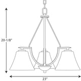 Progress Lighting Bravo 3-Light Brushed Nickel Transitional Chandelier
