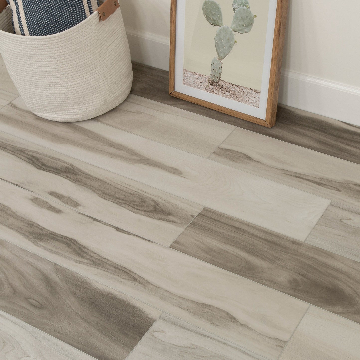 CALI Vinyl Pro with Mute Step Seascape Hickory 7-in W x 6.5-mm T Waterproof Interlocking Luxury Vinyl Plank Flooring (24.03-sq ft/carton)