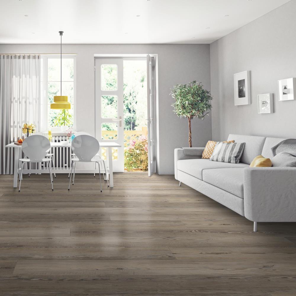 CALI Vinyl Pro with Mute Step Long Shore Pine 7-in Wide x 6-1/2-mm Thick Waterproof Interlocking Luxury Vinyl Plank Flooring (24.03-sq ft)