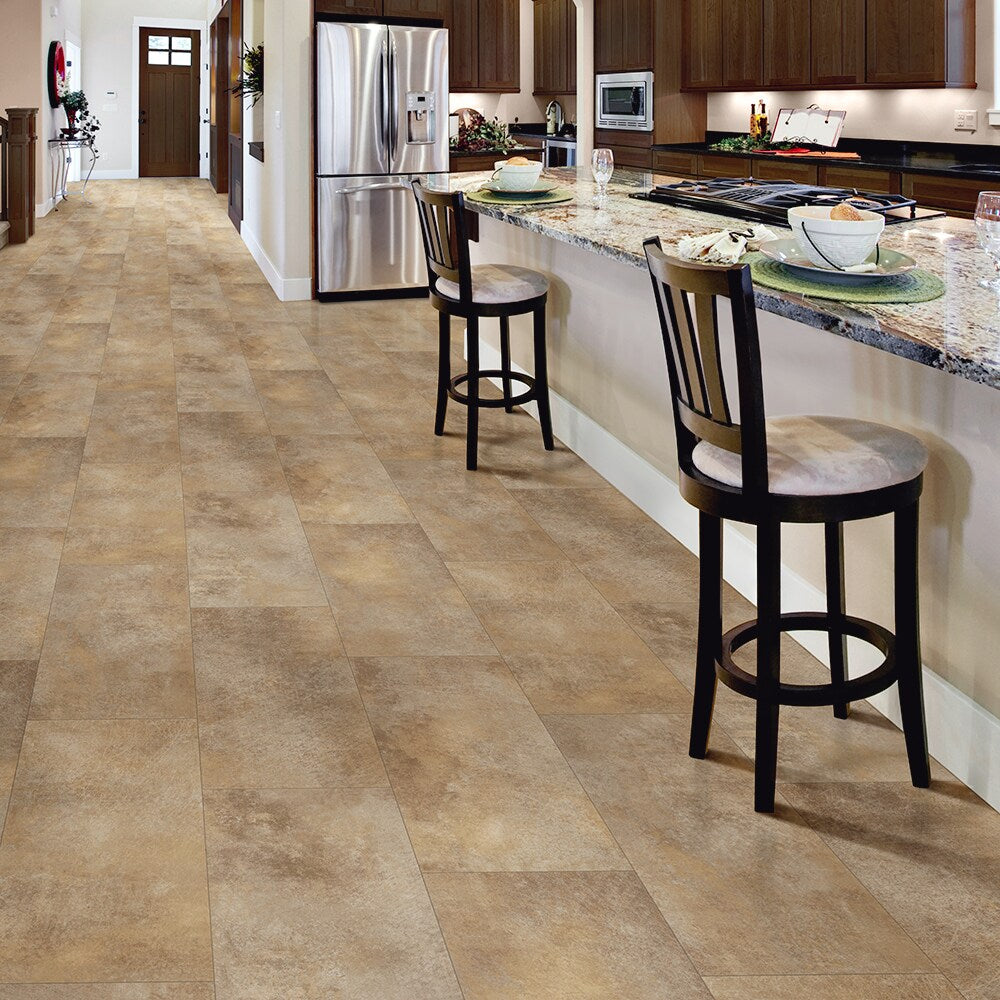 Congoleum AirStep Evolution Casa Nova 12-ft W Cut-to-Length Desert View Stone-Look Low-Gloss Sheet Vinyl Flooring