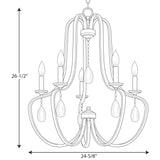 Progress Lighting Anjoux 5-Light Gray Transitional Chandelier