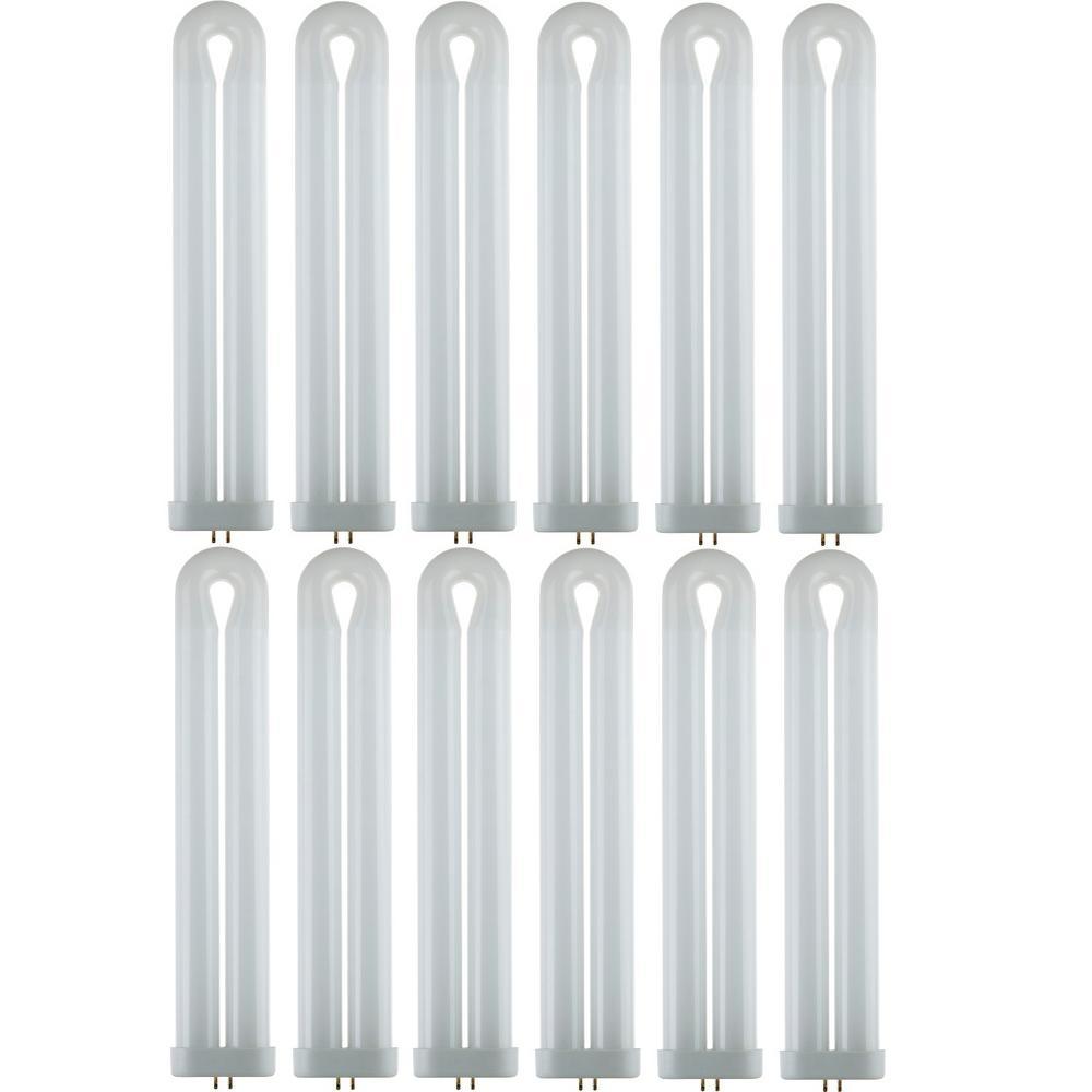 12 in. 40-Watt T8 U-Bent Ful Fluorescent Tube CFL Light Bulb Black Light Bulb (12-Pack) - Super Arbor