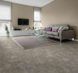 Congoleum DuraStone Chrysalis Rain Dance Vinyl Tile Sample – Gray Stone Look, 4‑mil Wear Layer