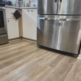 Deco Products HydroStop Miami Waves Vinyl Plank Sample, 7 in x 6 in, 20‑mil Wear Layer