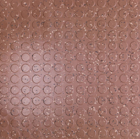 Flexco Rubber Tile, Milk Chocolate, 18-in x 18-in Glue-Down Vinyl Tile Flooring (2.25-sq ft)