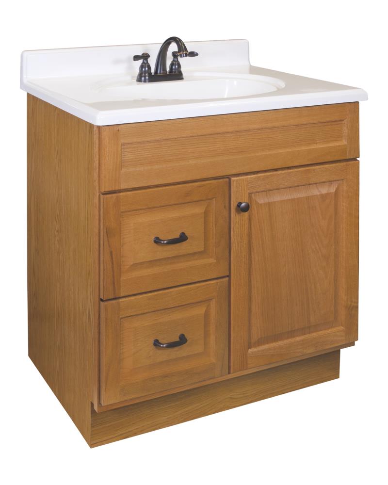 Project Source 30-in Golden Bathroom Vanity Base Cabinet without Top