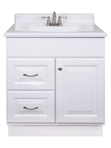Project Source 30-in White Bathroom Vanity Cabinet