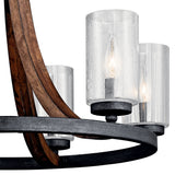 Kichler Grand Bank 6-Light Brown Farmhouse Chandelier
