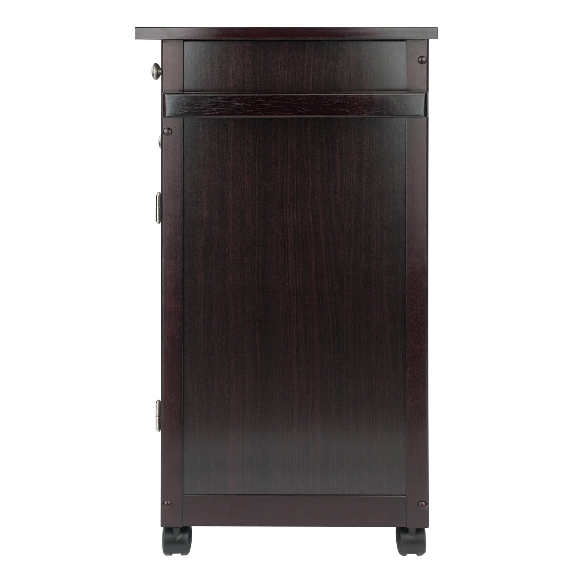 Winsome Wood Brown Wood Base with Mdf Top Rolling Kitchen Cart (17.72-in x 26.89-in x 34.02-in)