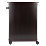 Winsome Wood Brown Wood Base with Mdf Top Rolling Kitchen Cart (17.72-in x 26.89-in x 34.02-in)