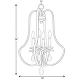 Progress Lighting Anjoux 4-Light Antique Bronze Transitional Geometric Medium Hanging Pendant Light