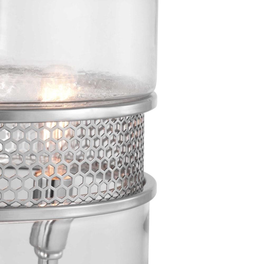 Progress Lighting Cayce 3-Light Polished Chrome Mid-century Clear Glass Urn Mini Hanging Pendant Light