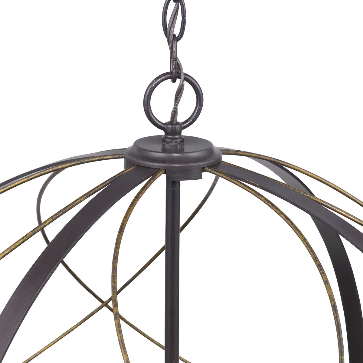 Progress Lighting Brandywine 6-Light Antique Bronze Transitional Globe Large Hanging Pendant Light