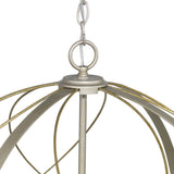 Progress Lighting Brandywine 6-Light Silver Ridge Transitional Globe Large Hanging Pendant Light