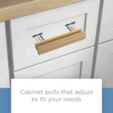 Brainerd Casual Column Adjusta-Pull (51 Mm To 224 mm) Center to Center Adjustable Rectangular Handle Drawer Pull