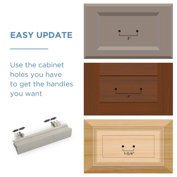 Brainerd Classic Contour Adjusta-Pull (51 Mm To 224 mm) Center to Center Adjustable Rectangular Handle Drawer Pull