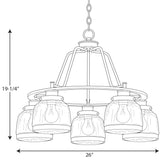 Progress Lighting Judson 5-Light Polished Nickel Farmhouse Chandelier