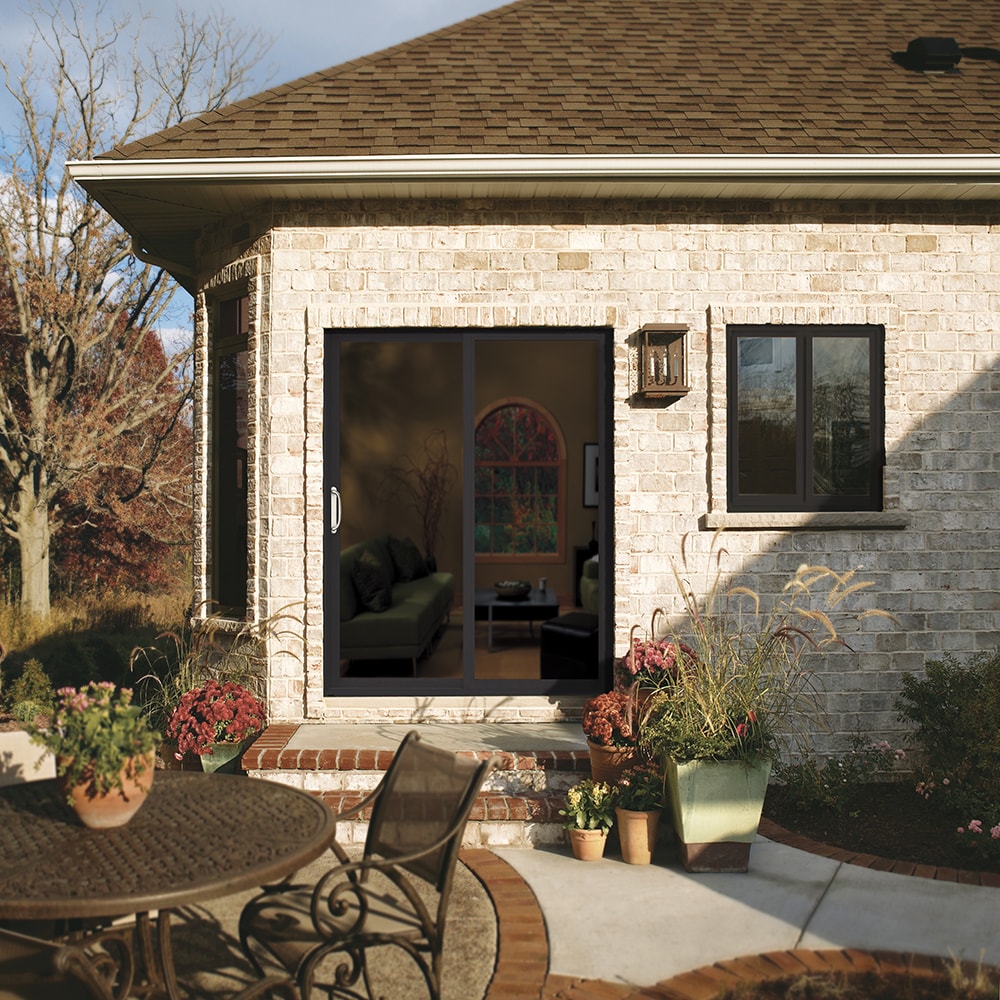 JELD-WEN 60-in x 80-in Vinyl Sliding, Left-hand sliding – installed room view