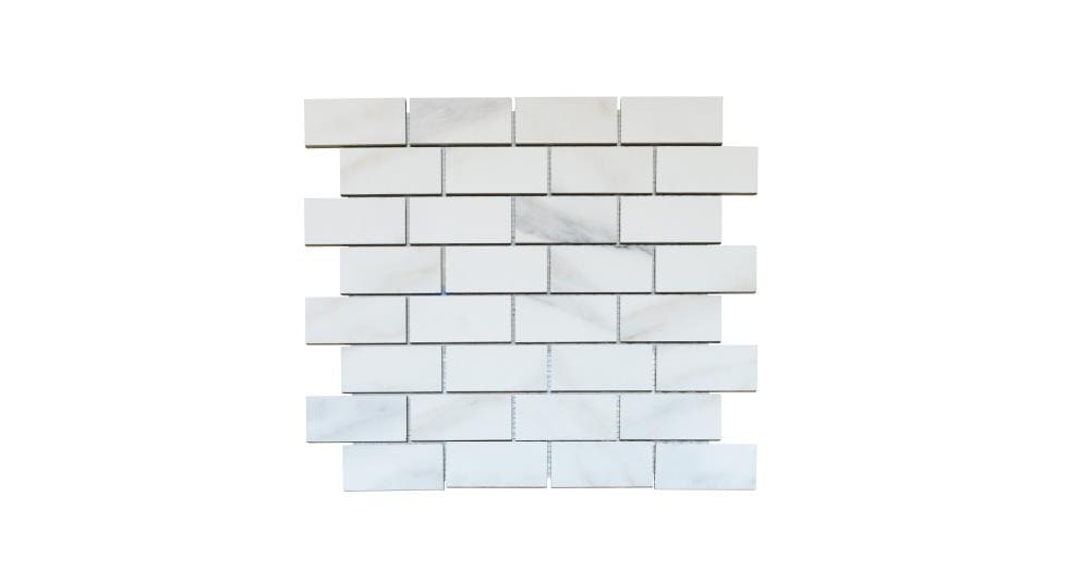 allen + roth Arabescato White 12-in x 12-in Matte Porcelain Marble look Mosaic Floor and Wall Tile product image