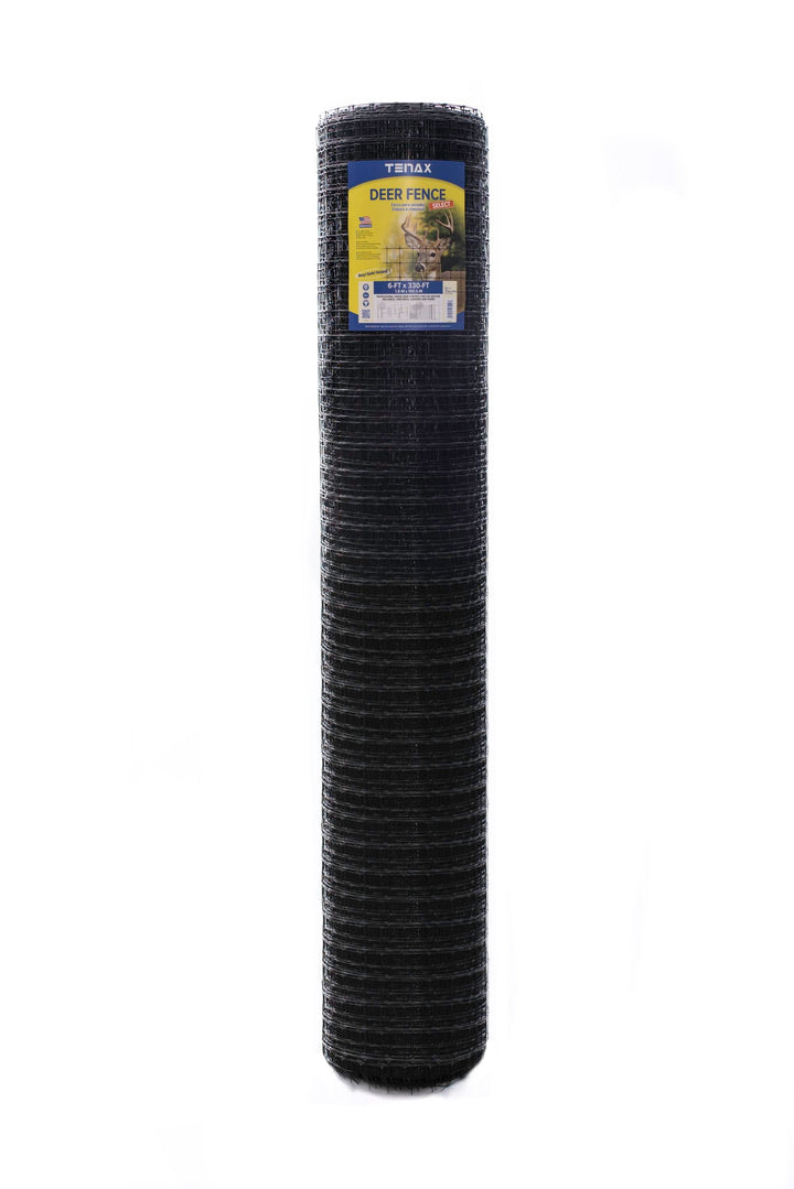 Tenax 6-ft Black Plastic Extruded Mesh Rolled Fencing with Mesh Size 2-in x 2-in