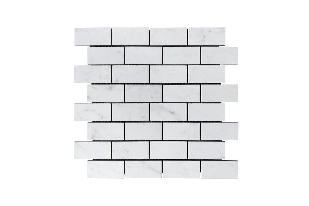Style Selections Futuro White 12-in x 12-in Matte Porcelain Marble look Mosaic Floor and Wall Tile product image