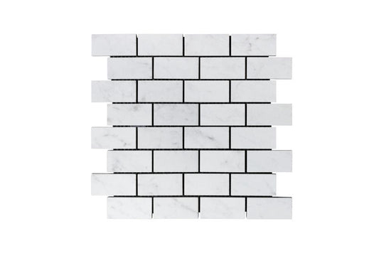 Style Selections Futuro White 12-in x 12-in Matte Porcelain Marble look Mosaic Floor and Wall Tile product image