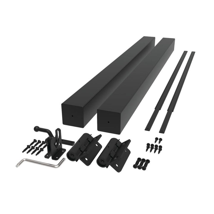 Freedom 43-1/8-in L x 36-in H Matte Black Aluminum Deck Railing Gate (Assembly Required)