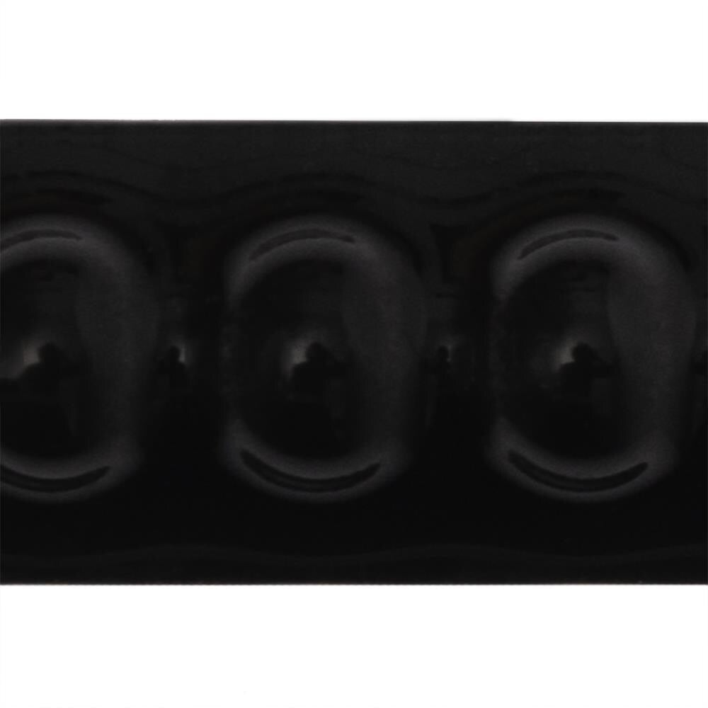American Olean Linea Black Gloss Ceramic Border Tile, Pencil Liner (1/2-in x 8-1/2-in)