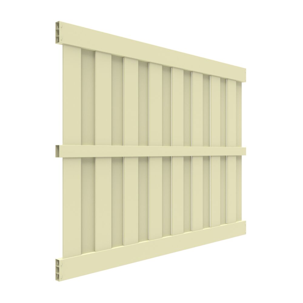 Freedom Birchdale 6-ft H x 8-ft W Sand Privacy Vinyl Fence Panel (Unassembled)