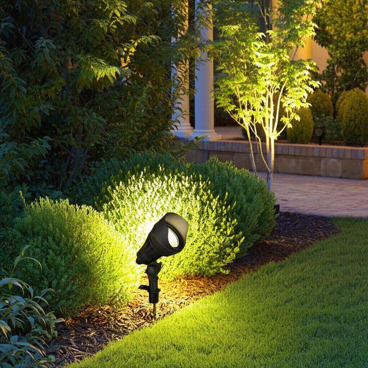 Hampton Bay Millennium Black Adjustable LED Landscape Flood Light