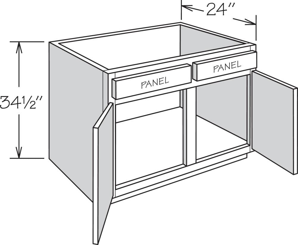 allen + roth Aveley 42-in W x 34.5-in H x 24-in D Linen Sink Base Fully Assembled Cabinet (Flat Panel Shaker Style)