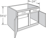 allen + roth McKeller 42-in W x 34.5-in H x 24-in D Linen Base Fully Assembled Cabinet (Flat Panel Mitered Door Style)