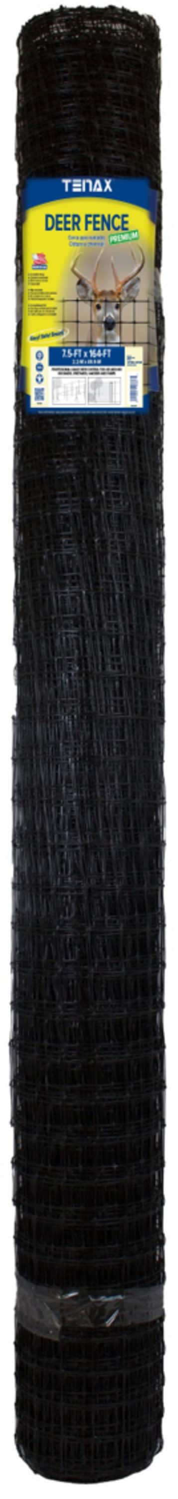 Tenax 164-ft x 7.5-ft Black Plastic Extruded Mesh Rolled Fencing with Mesh Size 2-in x 2-in