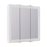 Project Source 24.25-in x 24-in Surface Mount White Mirrored Medicine Cabinet
